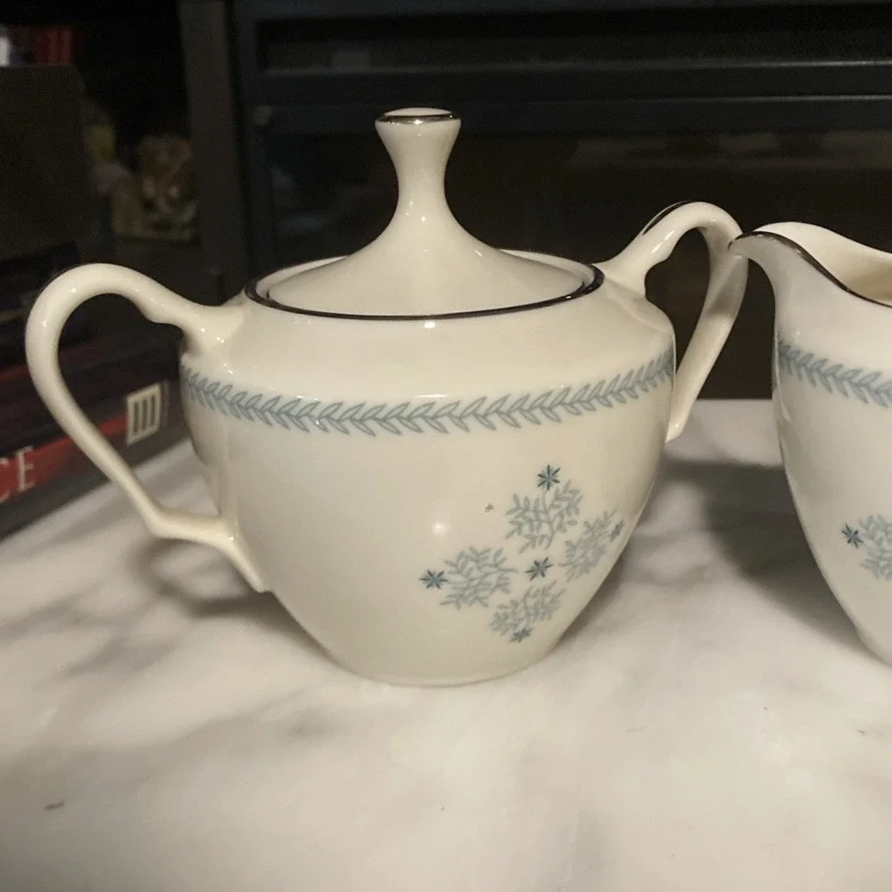 Lenox Charmaine Vintage U. S. A. Made Creamer & Sugar Bowl Vintage 7.5